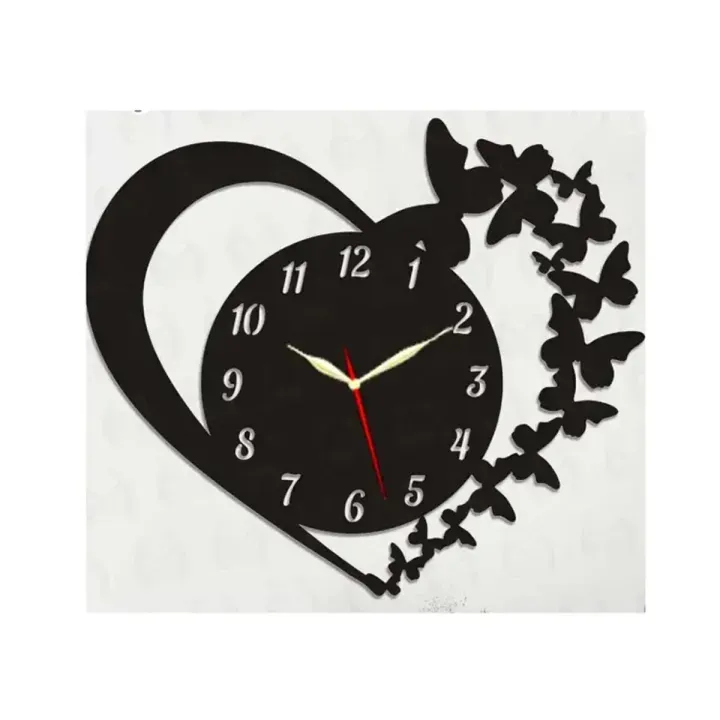 3d wall clock with light Wooden Wall Clock View Gallery - Pakistan