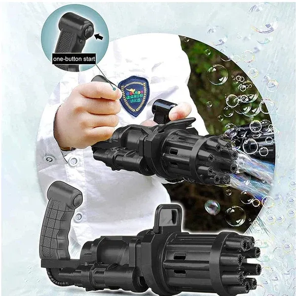 Automatic Bubble Gun For Kids | Water Gatling Play Gun for Boys &amp; Girls (Random color) View Gallery - Pakistan