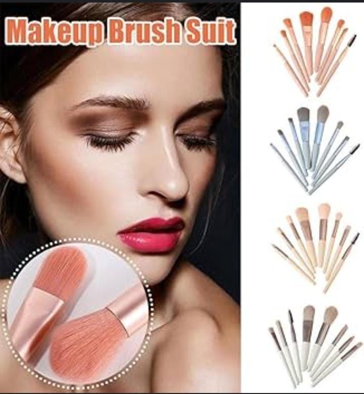 8 Pieces Cute Mini Brushes Pack  (random color) View Gallery - Pakistan