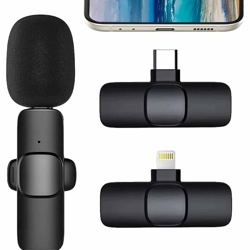 k11 Type-C Wireless Microphone K8 Collar Mic for Type C - Noise Cancellation Reduction Wireless Mic for Phone for Mobile Phone Camera, View Gallery - Pakistan