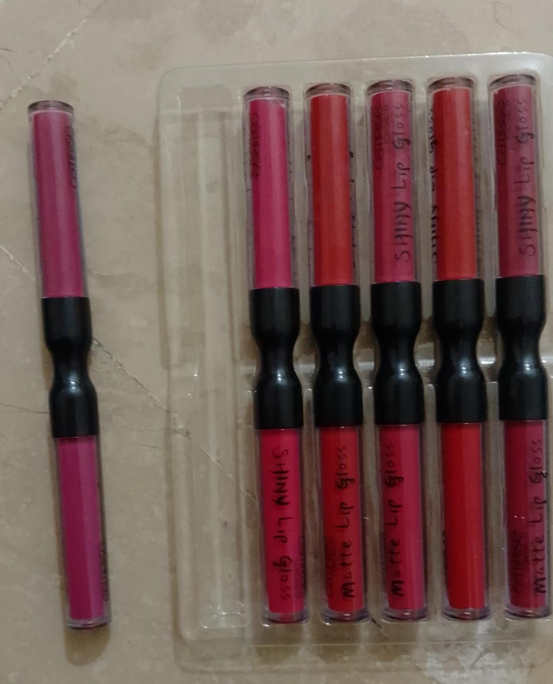 6 Pcs Set Matte and shiny dual lip gloss View Gallery - Pakistan