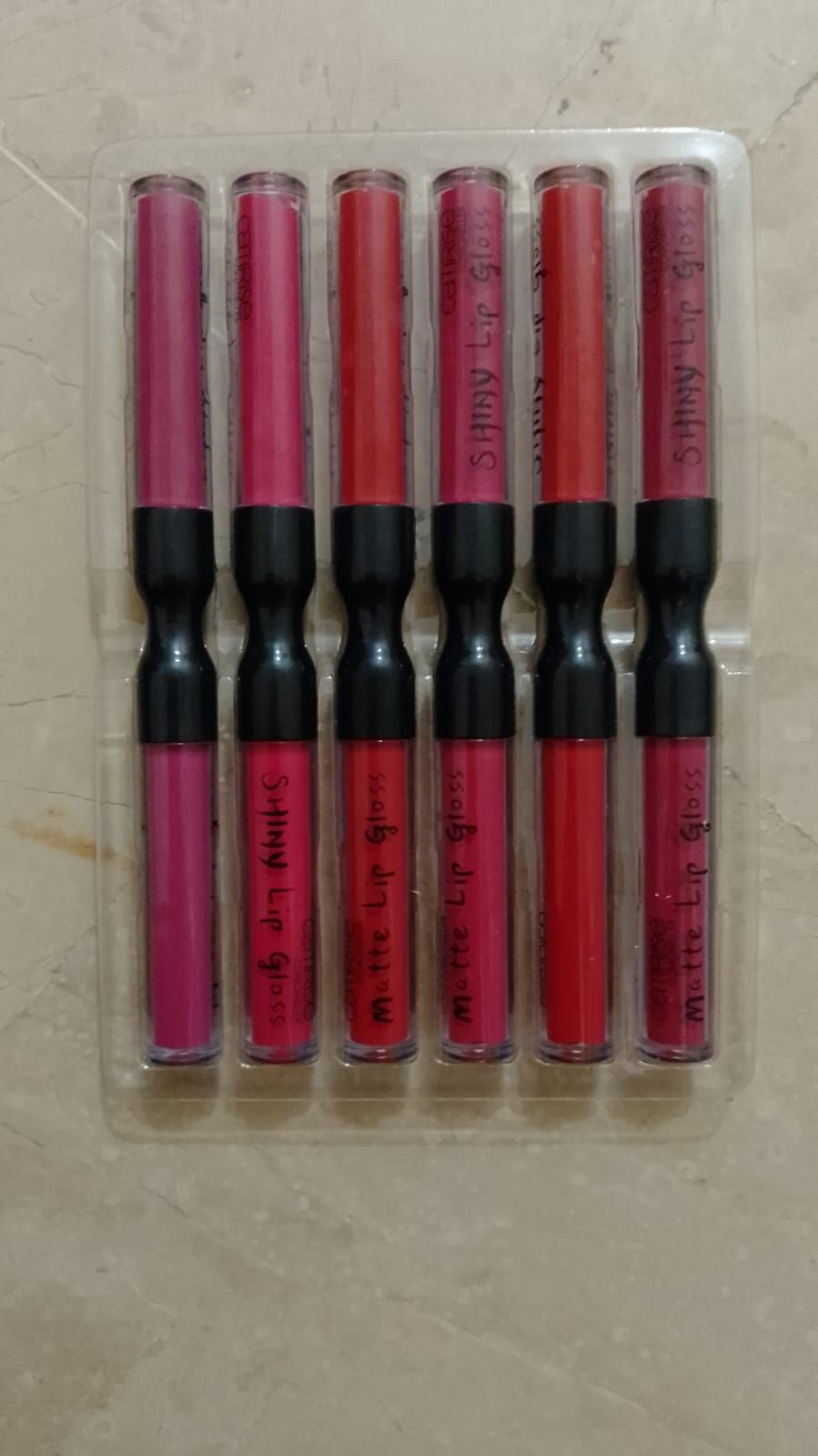 6 Pcs Set Matte and shiny dual lip gloss View Gallery - Pakistan