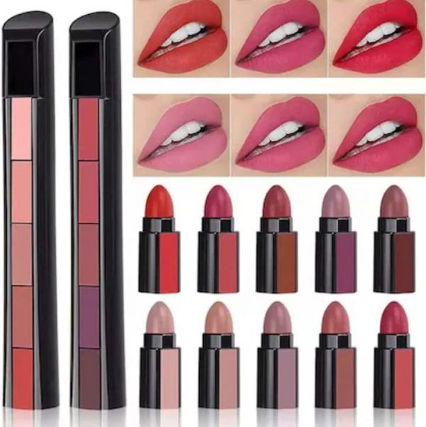 5 In 1 Huda Beauty  Lipstick Nude Shades View Gallery - Pakistan