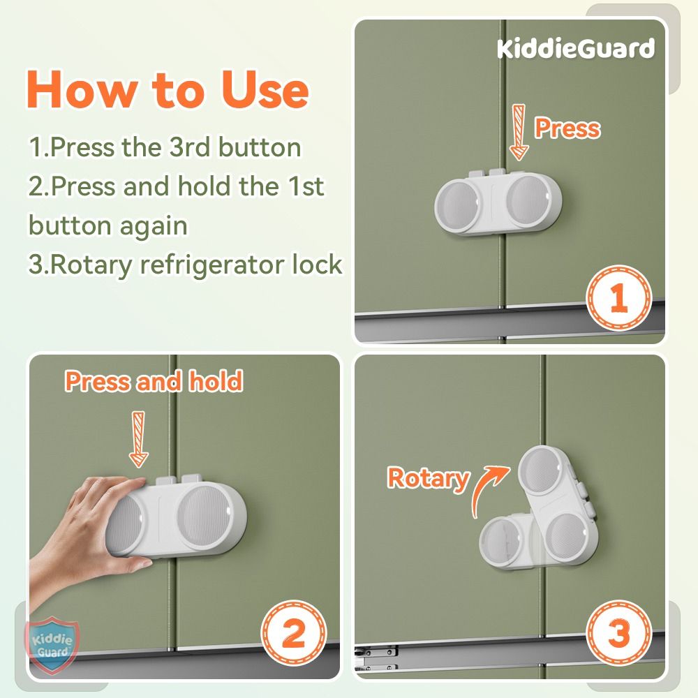 Multipurpose French Fridge Lock 3M VHB Tape, for installation no drills or tools needed (Random color) View Gallery - Pakistan