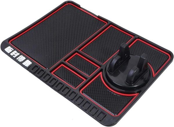 Non Slip Dashboard Matt With Phone Holder Keychain Coins Card Holder View Gallery - Pakistan