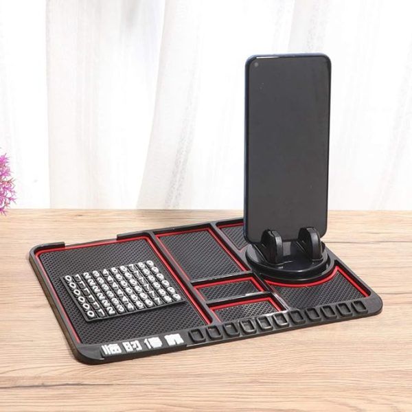 Non Slip Dashboard Matt With Phone Holder Keychain Coins Card Holder View Gallery - Pakistan