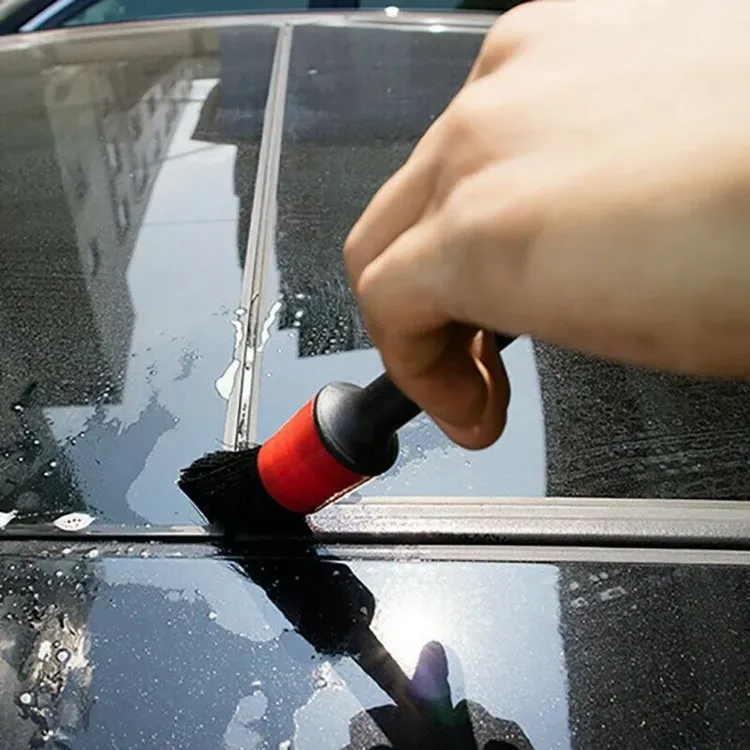 5 pcs Car Detailing Brushes Set of Different Sizes with Hanging Holder Option View Gallery - Pakistan