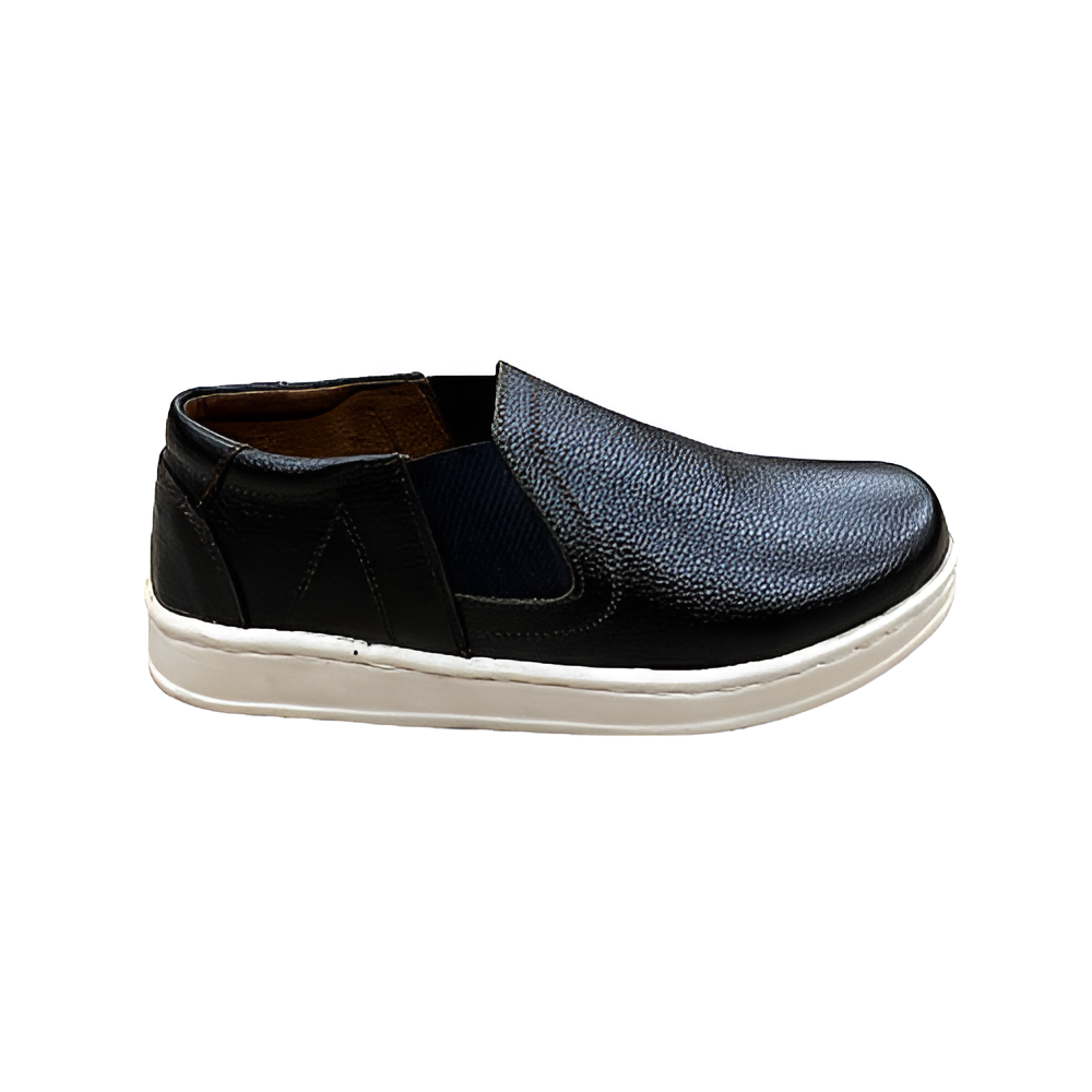 Finished cow leather sneakers for men (Dark Chocolate Brown) View Gallery - Pakistan