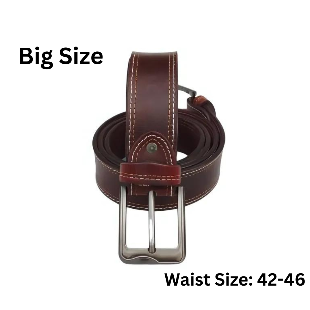 (Big Size) - Men Buffalo pull-up leather | Waist Belt for boys &amp;amp; Mens (Maroon)
