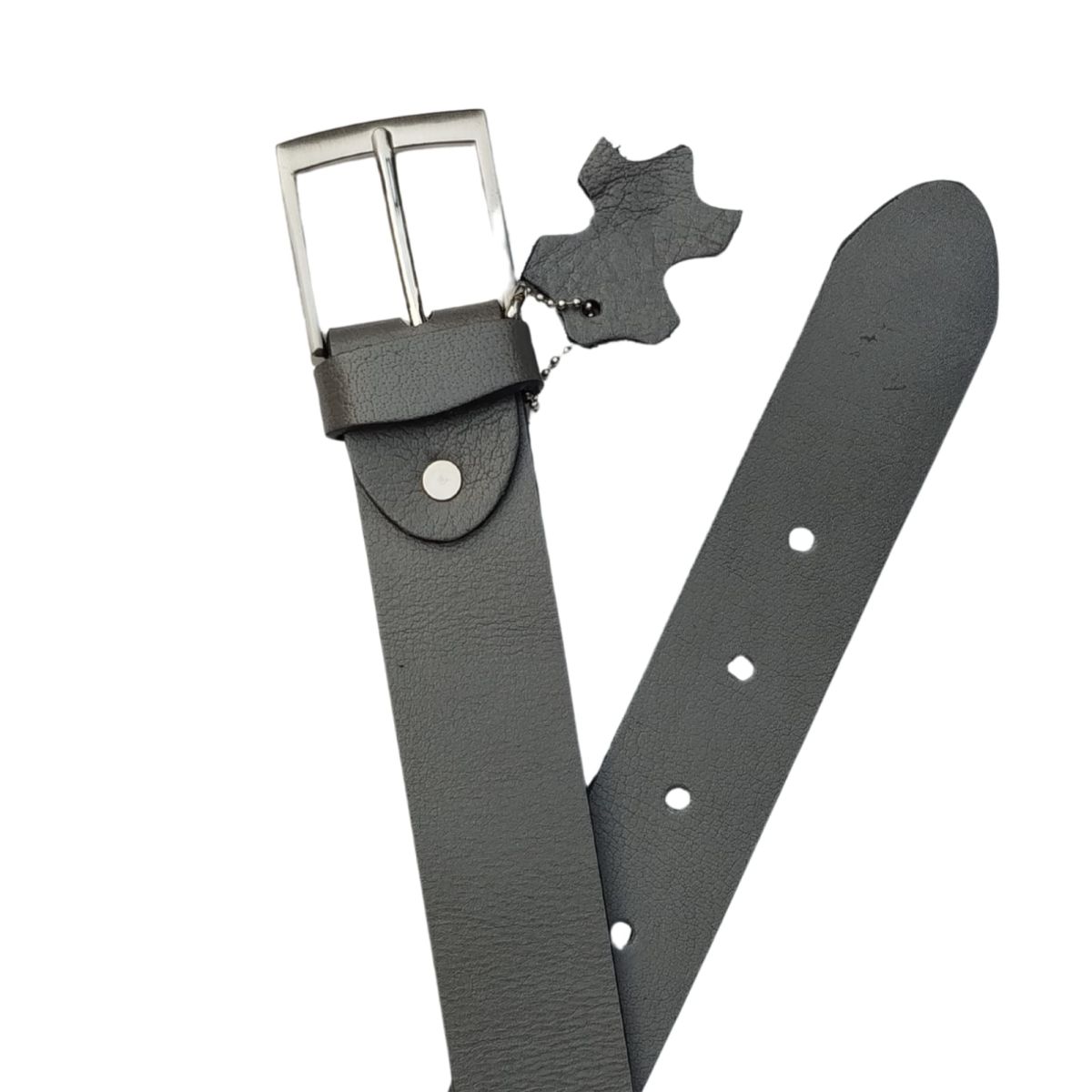 (Big Size) - Men Buffalo leather belt grey color | Waist Belt for boys &amp; Mens (Grey) View Gallery - Pakistan