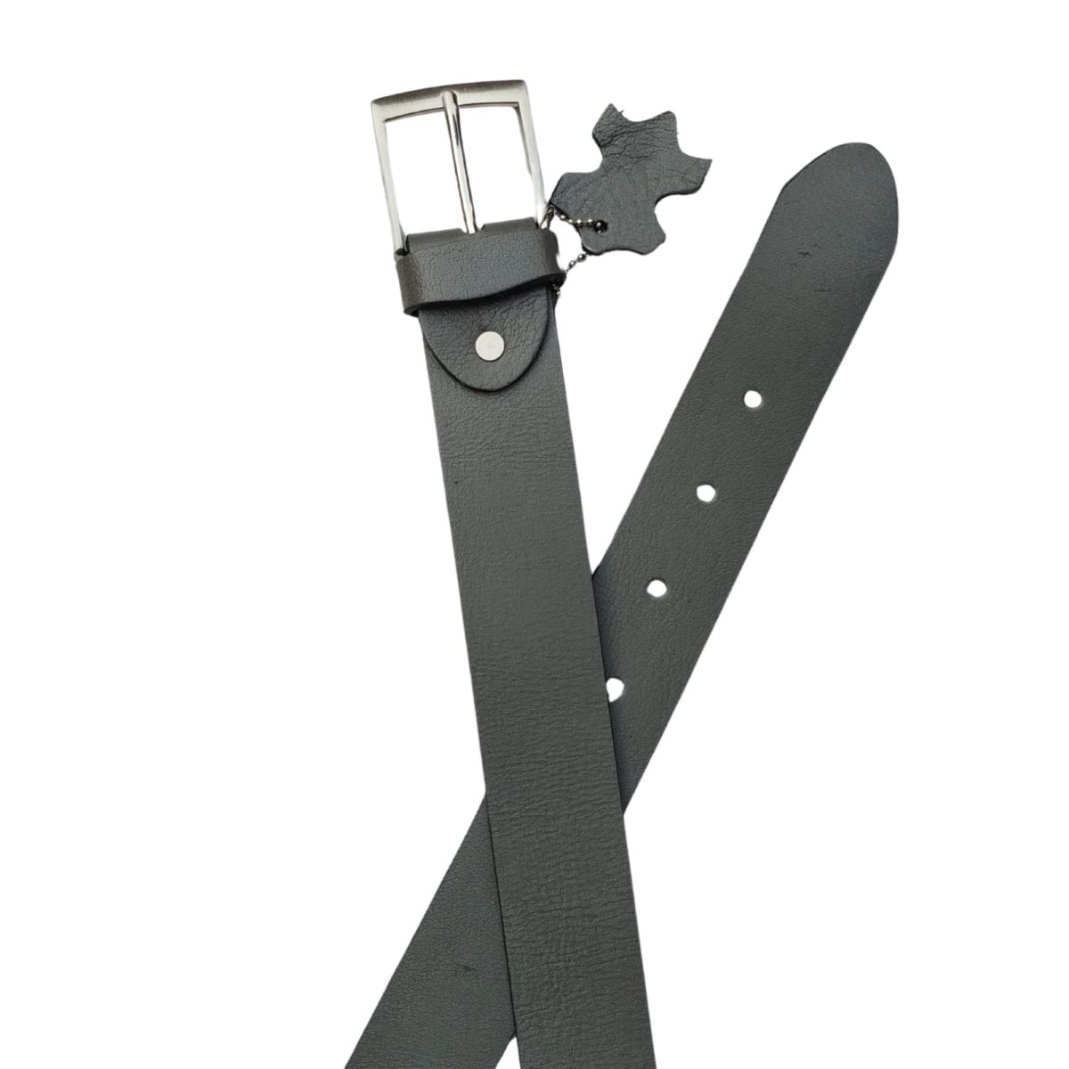 (Big Size) - Men Buffalo leather belt grey color | Waist Belt for boys &amp; Mens (Grey) View Gallery - Pakistan