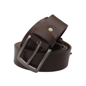 (Big Size) - Men Buffalo plain leather belt | Waist Belt for boys &amp; Mens (Dark Brown) View Gallery - Pakistan