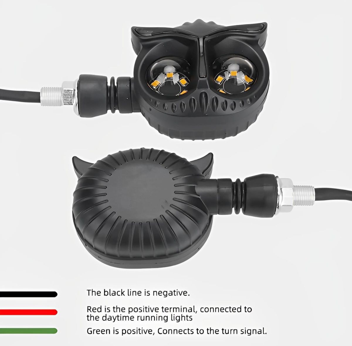 Pack of 2 pcs Owl Style Dual Color Motorcycle Driving Headlight, Turn Signals Light, Fog Lamp for all bikes (Random Color) View Gallery - Pakistan