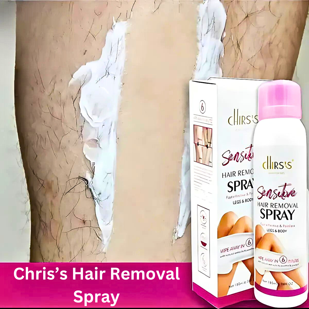 Chirs's Sensitive Hair Removal Spray | Fast Effective &amp;amp; Painless Chriss Hair remover For Legs &amp;amp; Body