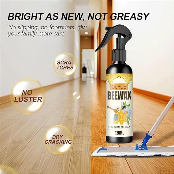 Beeswax Furniture Polish and Cleaner Spray, Natural Micro-Molecularized Beewax (120ml) View Gallery - Pakistan