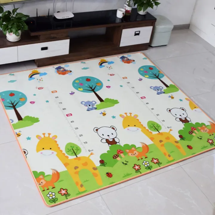 Crawling Mat for Baby Floor Play Mat Double-Sided Baby Playmat ​Foam Reversible Waterproof Game Mat for Infants Toddlers Kids (Random Color) (Random Design) View Gallery - Pakistan
