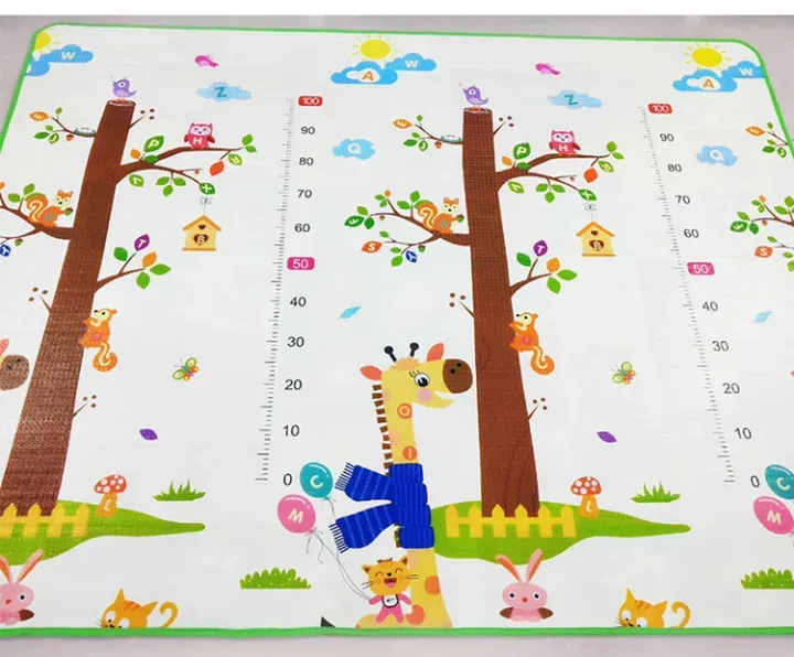 Crawling Mat for Baby Floor Play Mat Double-Sided Baby Playmat ​Foam Reversible Waterproof Game Mat for Infants Toddlers Kids (Random Color) (Random Design) View Gallery - Pakistan