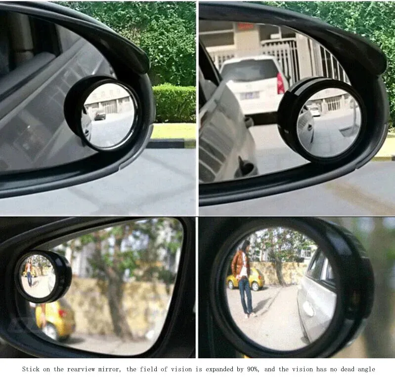 Pack of 2 PCs Round view mirror blind spot wide- angel lens - 2 PCs View Gallery - Pakistan