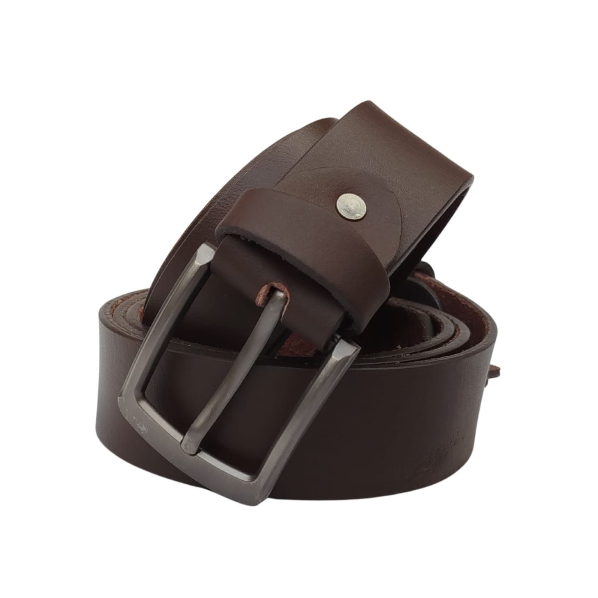 Men Buffalo plain leather belt | Waist Belt for boys &amp;amp; Mens (Dark Brown)