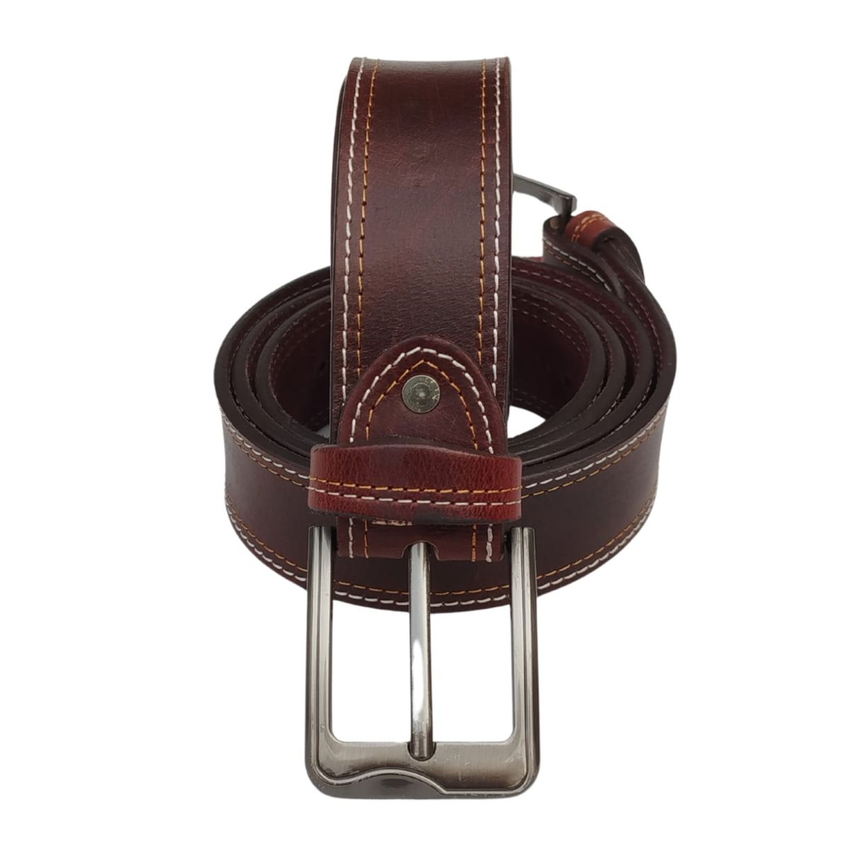 Men Buffalo pull-up leather | Waist Belt for boys &amp;amp; Mens (Maroon)