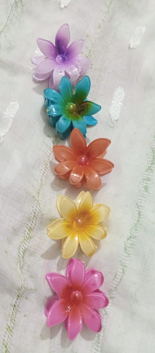1 Pc - Flower Hair Clip Colorful Hair Band For girls &amp; Women View Gallery - Pakistan