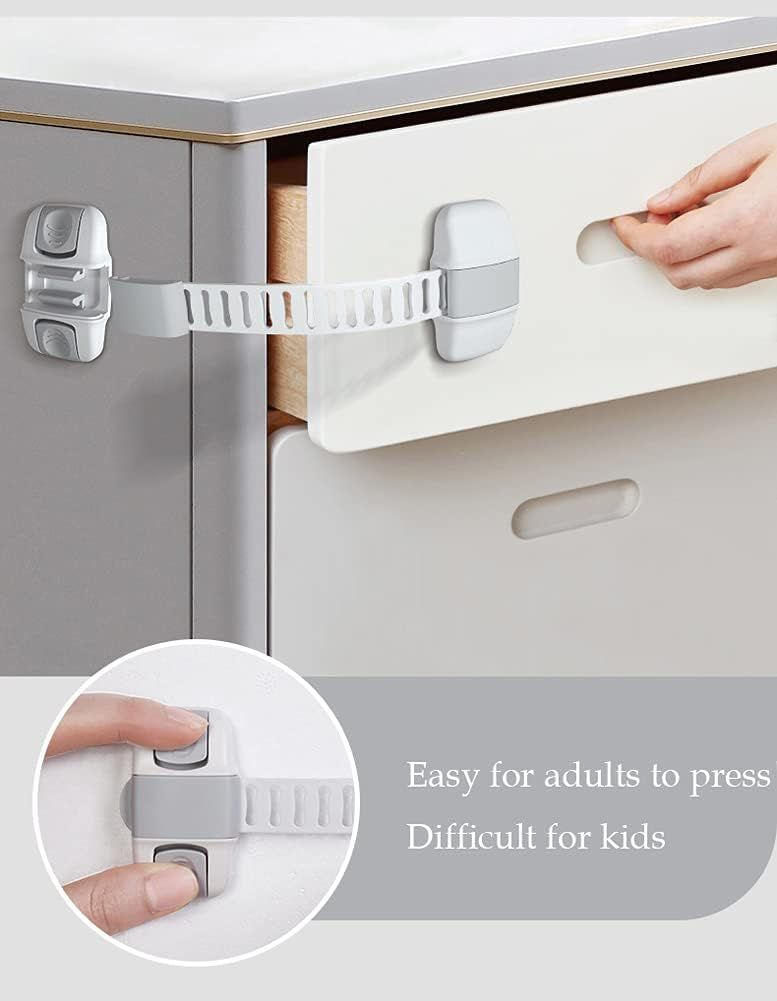 Multipurpose Adjustable and Flexible Baby Safety Latch for Drawers Cabinets etc, View Gallery - Pakistan
