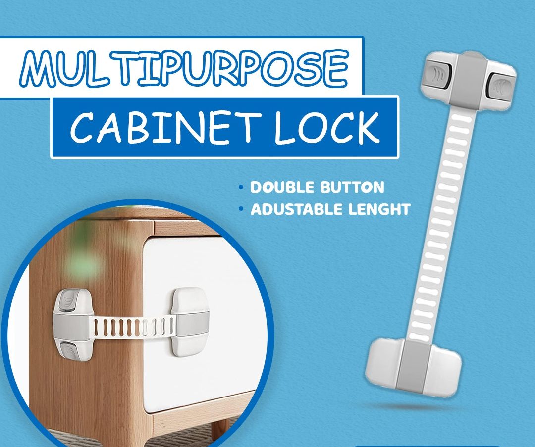 Multipurpose Adjustable and Flexible Baby Safety Latch for Drawers Cabinets etc, View Gallery - Pakistan