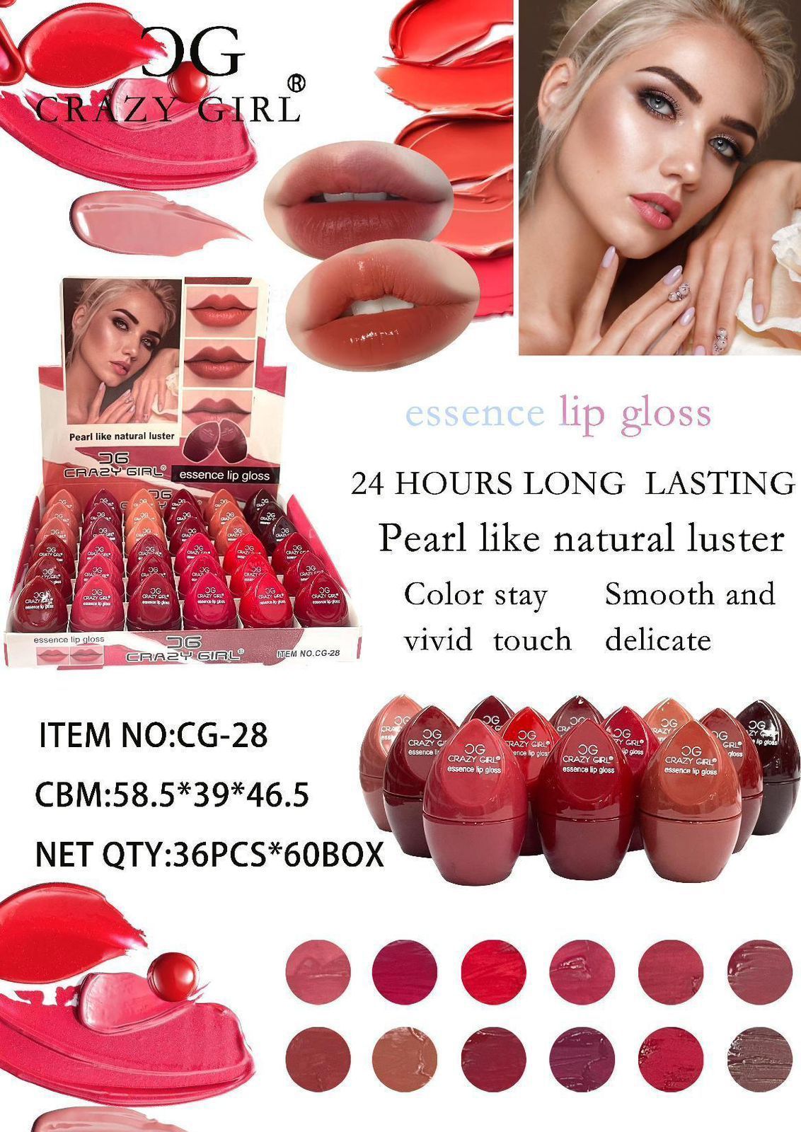 ( Pack of 6) Crazy Girl 24 Hours High Pigment Lipgloss, View Gallery - Pakistan