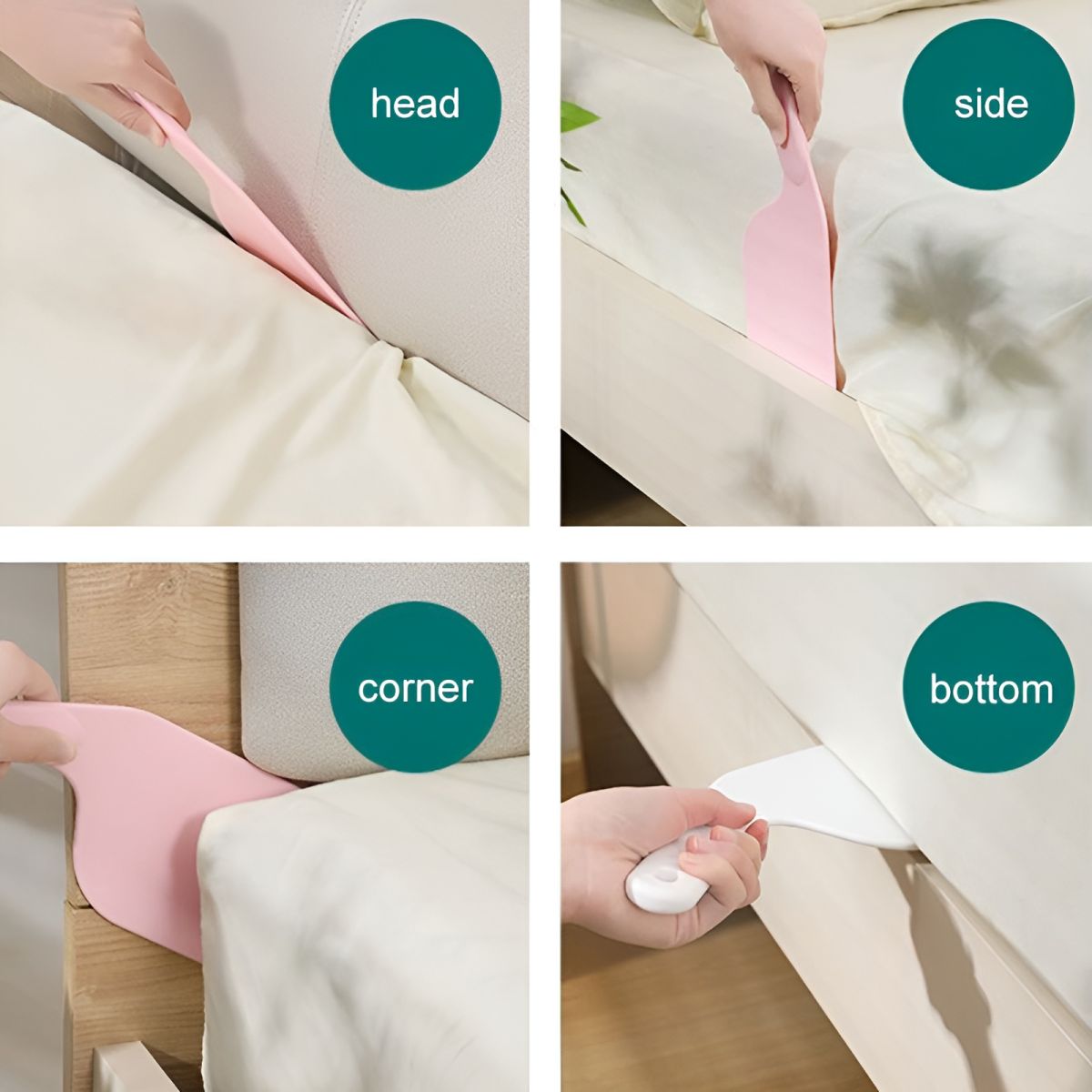 Bed Sheet Tucker Tool Tucking Paddle for Bed | Bedsheet Change Making Easier | Plastic Durable Sheet Change Helper ( Random color ) View Gallery - Pakistan