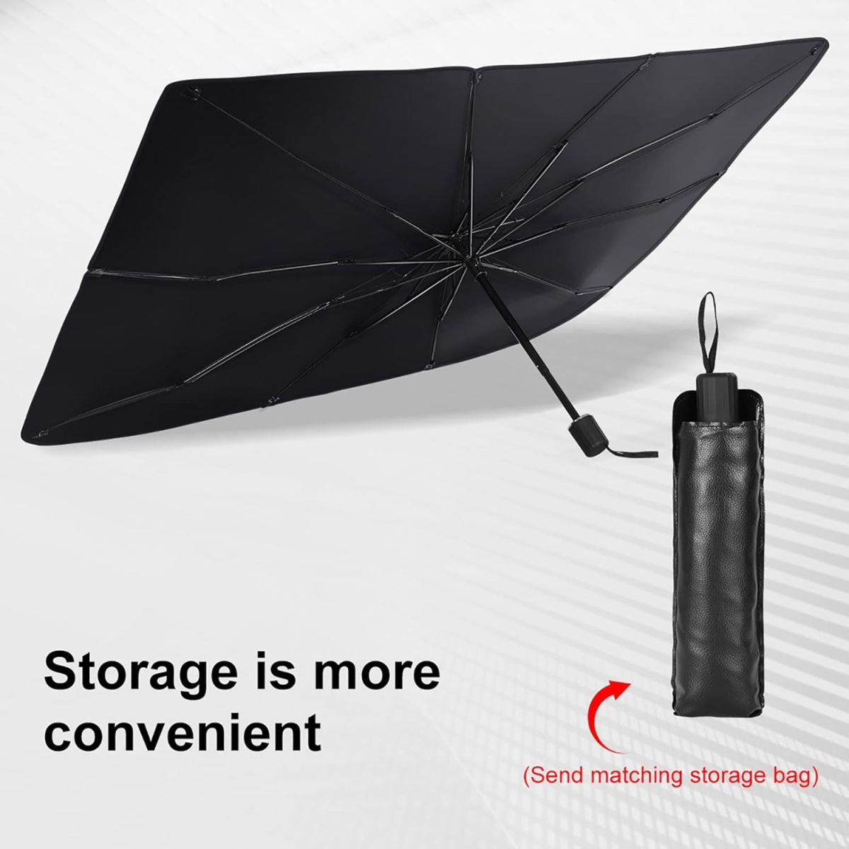 Foldable Car Windshield Umbrellas, Car Windshield Sun Shade Umbrella for Front Windows, Suitable for Windshields of Various Car Models View Gallery - Pakistan