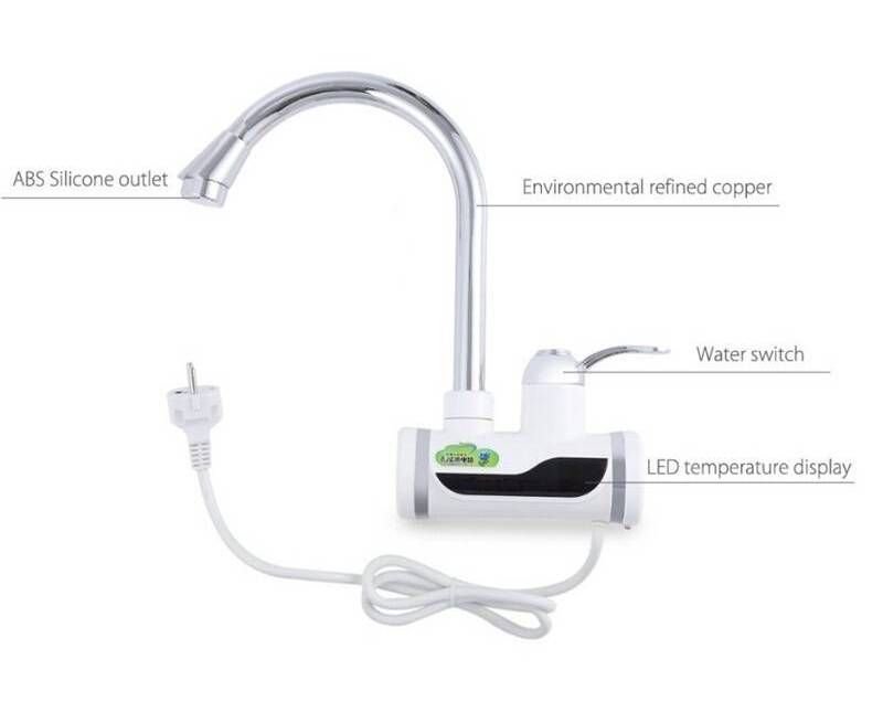 (with shower) Electric Hot Water Heater Faucet Kitchen Instant Heating Tap Water View Gallery - Pakistan