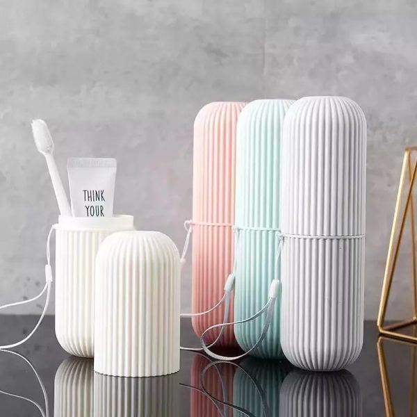 Travel Combo Deal - Travel Portable comfortable Inflatable Air Pillow Cushion &amp; Portable Toothbrush Holder Case ( Random color ) View Gallery - Pakistan