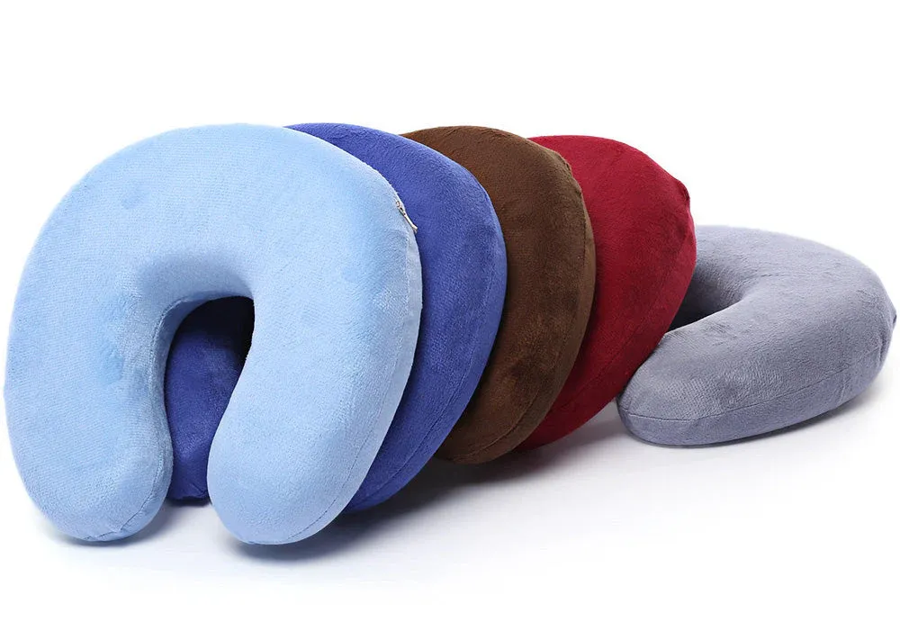 U Shaped Travel Neck Pillow Extremely Soft and Comfortable (Random Color) View Gallery - Pakistan