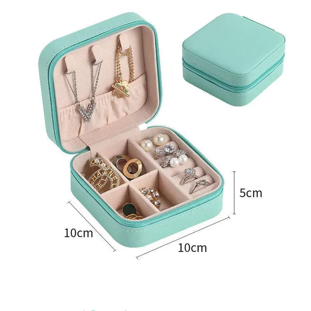 Jewelry Storage Box leather Jewelry Stand Earrings Ring Box Cosmetics Beauty Container Organizer (random color) View Gallery - Pakistan