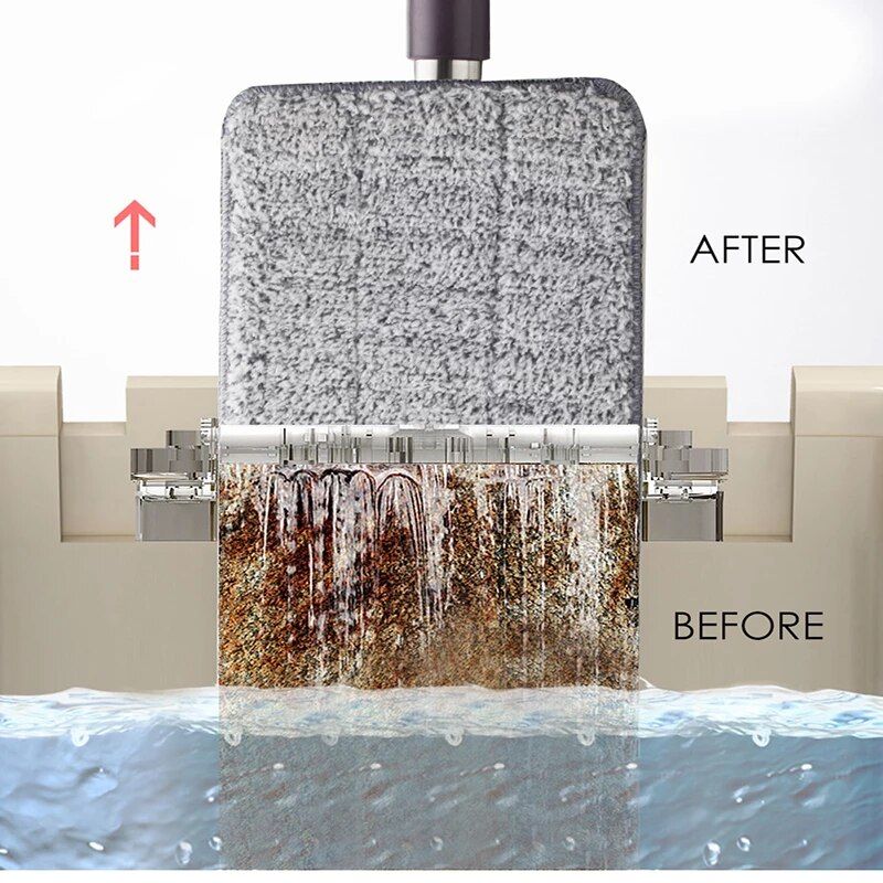 Pack of 2 Washable Durable Replacement Microfiber Pads Dust Push Mop Cloth for Flat Squeeze Mop 33X12CM View Gallery - Pakistan
