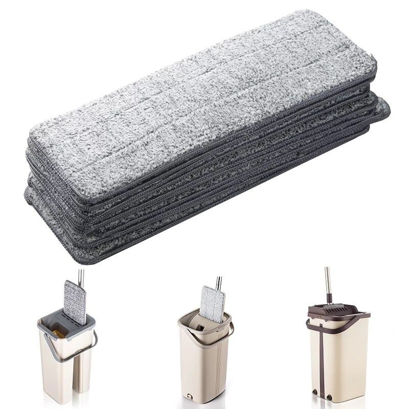 Pack of 2 Washable Durable Replacement Microfiber Pads Dust Push Mop Cloth for Flat Squeeze Mop 33X12CM View Gallery - Pakistan