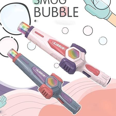 Amusing Toy Elastic Smog Bubble Machine with Bubble Water Bubble Wand Heart Toy (Random Color) View Gallery - Pakistan