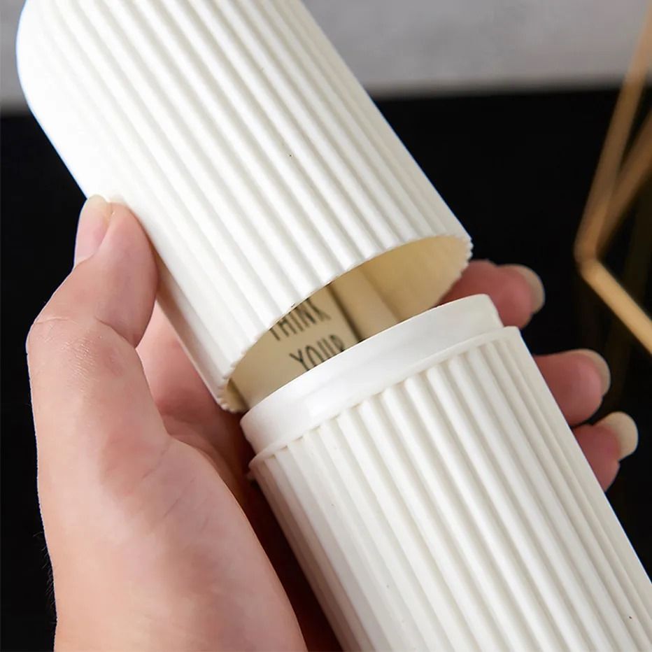 Portable Toothbrush Holder Case Toothpaste Storage Cup Household Travel (random color) View Gallery - Pakistan