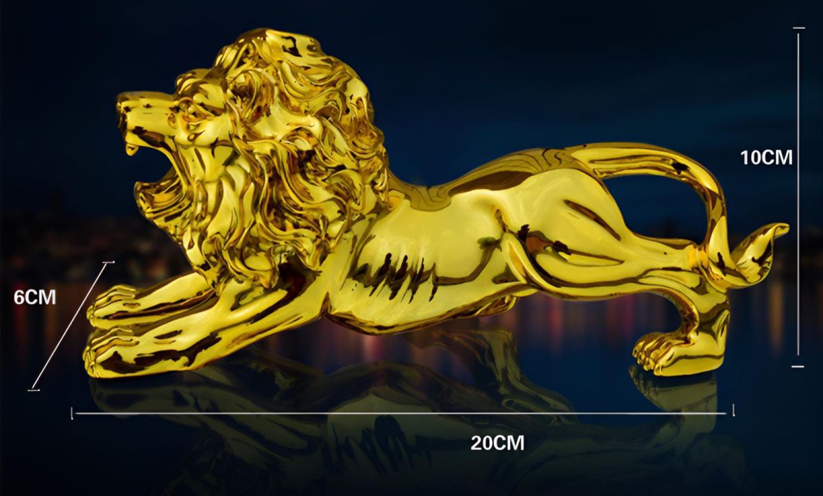 Get Golden Lion Car Dashboard Decoration | Modern Abstract Style Resin Panther Statue | Home Decor Accessories View Gallery - Pakistan