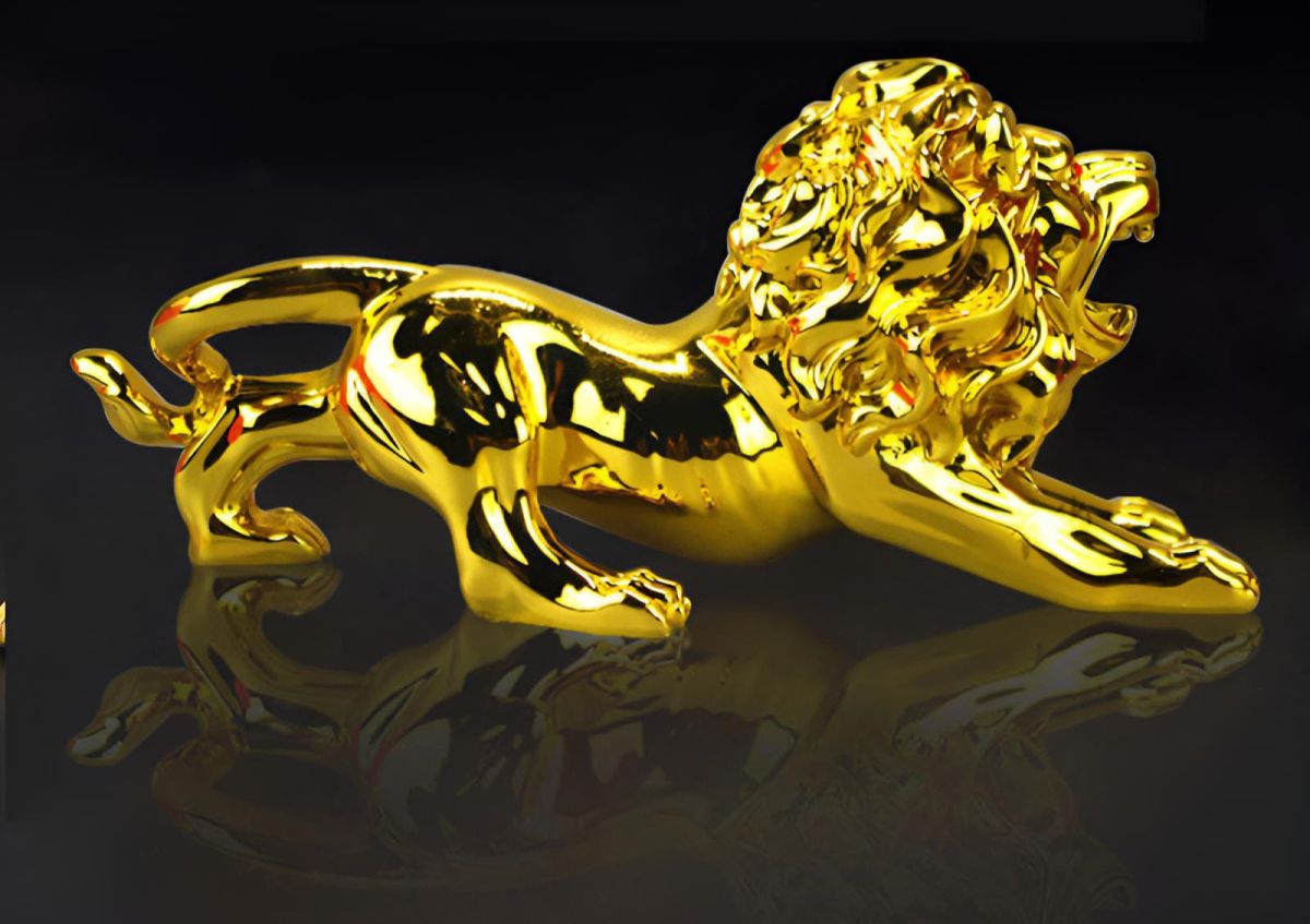Get Golden Lion Car Dashboard Decoration | Modern Abstract Style Resin Panther Statue | Home Decor Accessories View Gallery - Pakistan