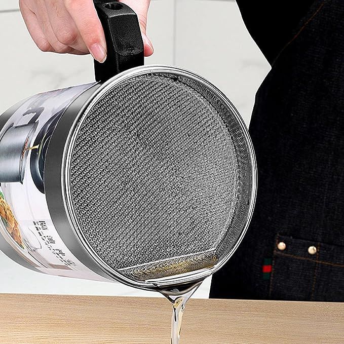 (1.4 L) - Oil Storage and Filtration Stainless Steel with Lid | Oil Filter Pot with Handle for Kitchen (Box Packing) View Gallery - Pakistan