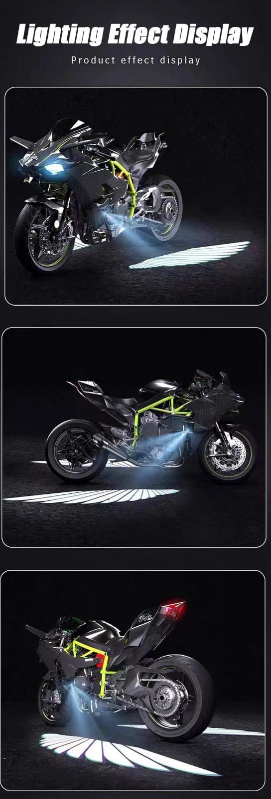 Bluetooth control angel wing light multicolor for all bikes and car uneversa View Gallery - Pakistan