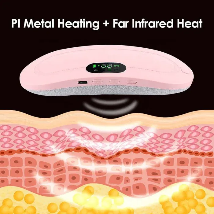 Electric Period Cramp Massager Vibrator Heating Belt for Menstrual Relief Pain Waist Stomach Warming Women Gift Box Packing(random color ) View Gallery - Pakistan
