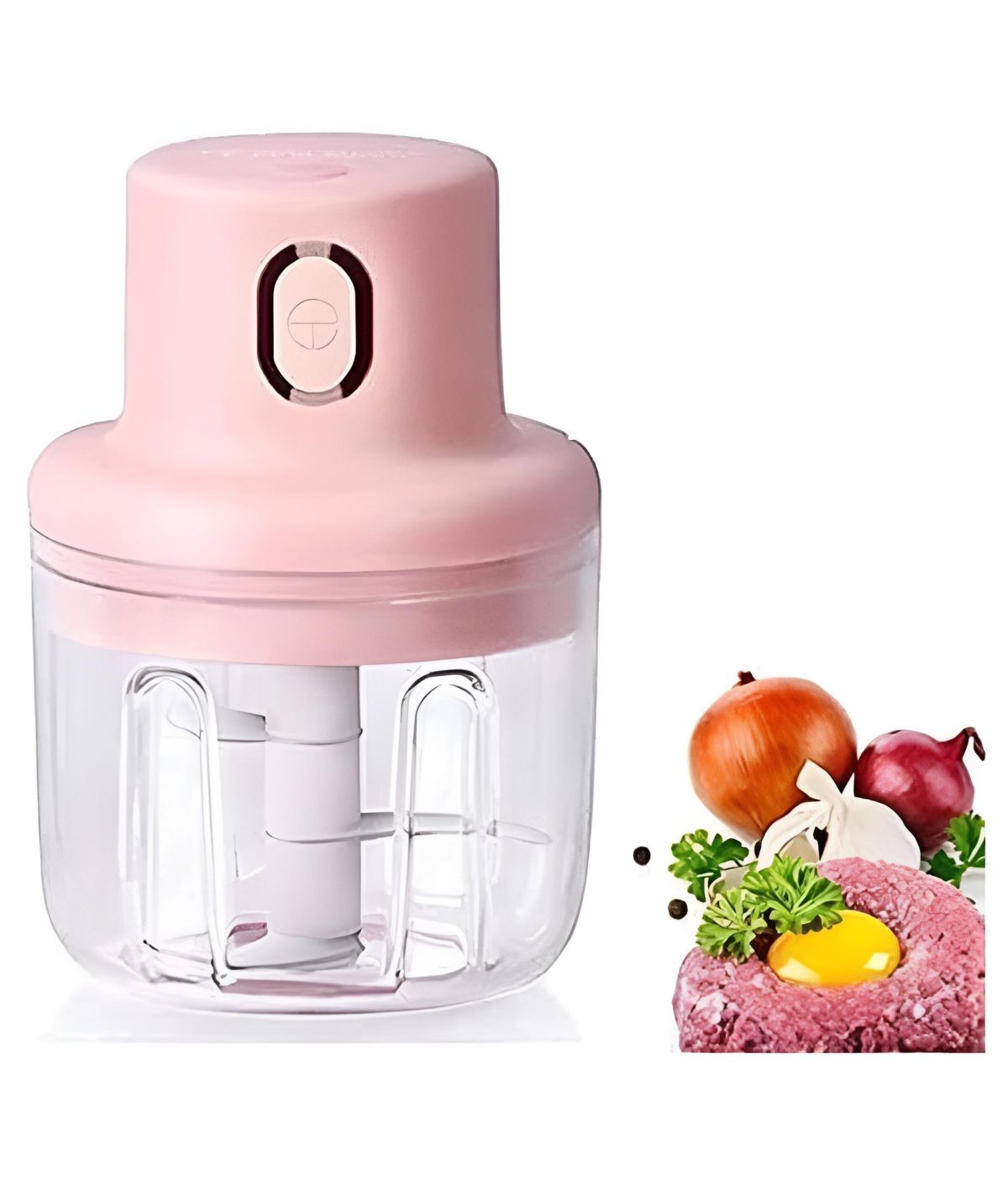 250ML Pink USB Wireless Electric Garlic Masher Sturdy Press Mincer Vegetable Chili Meat Grinder Food Chopper Kitchen Tools View Gallery - Pakistan