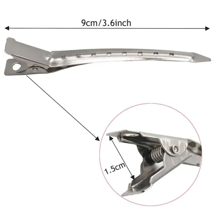 Pack of 12 Hair clips silver steel For Women and Men Duck Clips Hair Clip, Styling tools, Hair Grip Sectioning View Gallery - Pakistan