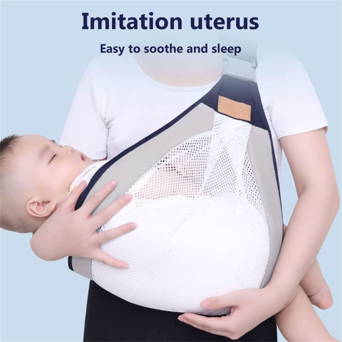 1PC Baby Carrier, Ergonomic Baby Strap one Shoulder Labor-Saving Polyester Baby Half Wrapped Sling (Random Color) View Gallery - Pakistan