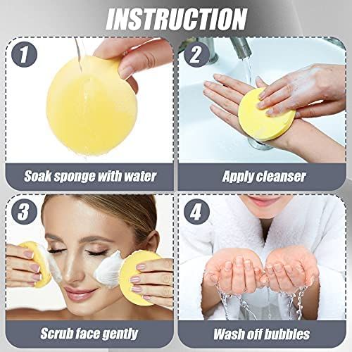 (12 Pcs)Compressed Facial Sponge Face Cleansing Sponge (random color) View Gallery - Pakistan
