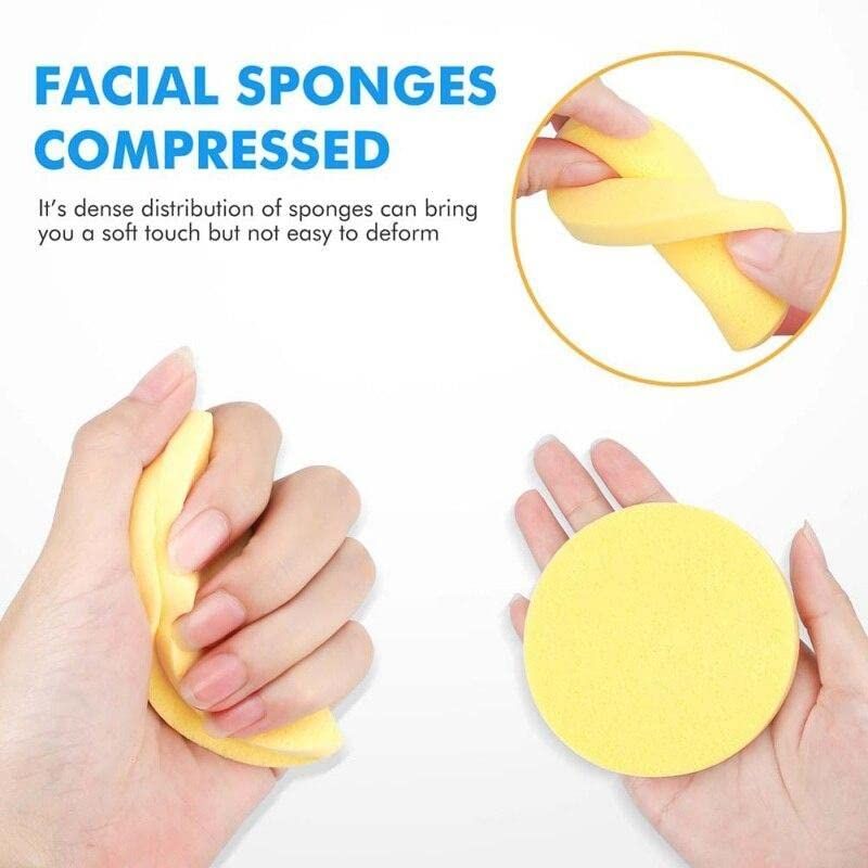 (12 Pcs)Compressed Facial Sponge Face Cleansing Sponge (random color) View Gallery - Pakistan