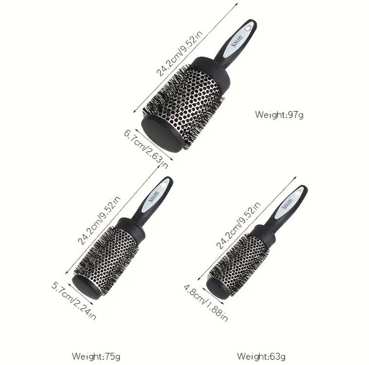 Hair Brush Round for Blow Dryer, Styling, Curling, Detangling and Straightening-(random color) View Gallery - Pakistan