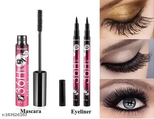 (2 in 1) 36H Eyeliner &amp; Mascara Deal View Gallery - Pakistan